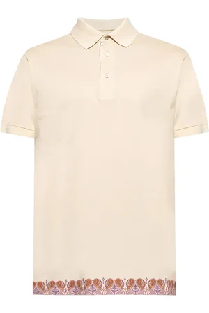 Etro Paisley-trim polo shirt