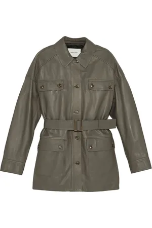 YVES SALOMON Belted leather jacket