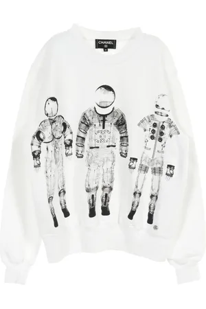 CHANEL 1986-1988 Astronaut-print sweatshirt