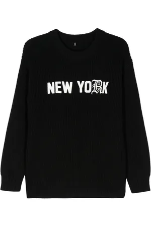 R13 Logo-embroidered cotton jumper