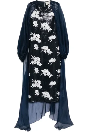 SHATHA ESSA All-over crystal embellishment dress