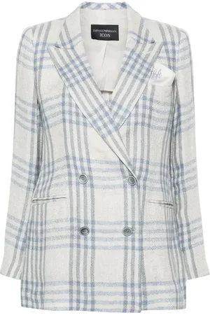 Emporio Armani Double-breasted checked blazer
