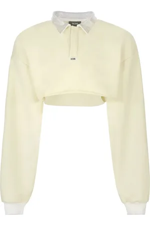 GCDS Bling cropped polo top