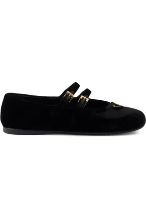 Prada Velvet-finish ballerina shoes