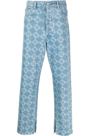 Nanushka Monogram-print straight-leg jeans