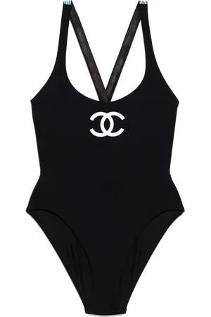 CHANEL 1990-2000s interlocking CC swimsuit