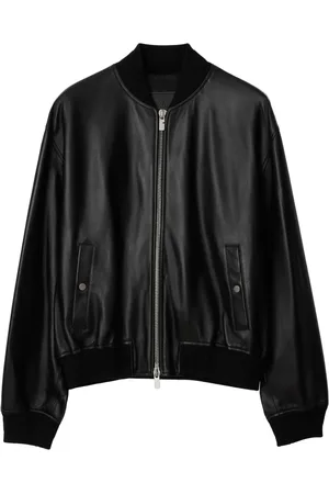 Burberry Drop-shoulder leather bomber jacket