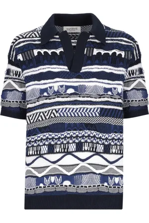 LANEUS Jacquard polo shirt