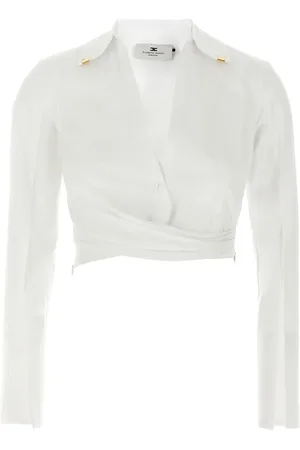 Elisabetta Franchi Cropped cotton shirt