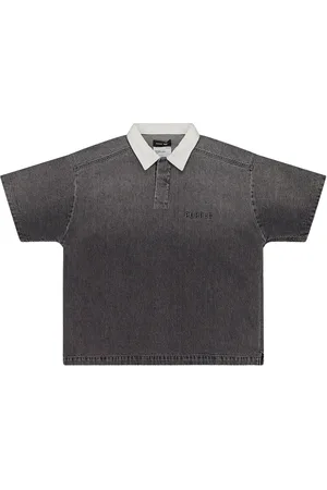 Purple Brand Logo-embossed "Black" polo shirt