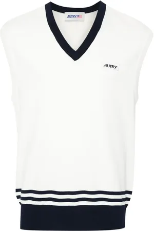Autry Embroidered-logo knitted vest