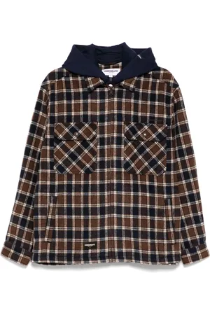 Chocoolate Checked hooded jacket