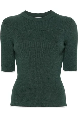 Thom Browne Contrasting-trim ribbed jumper