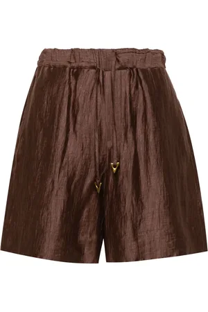 AERON Paramount crinkled-effect shorts