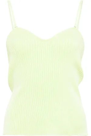 Emporio Armani Sweetheart-neck ribbed tank top
