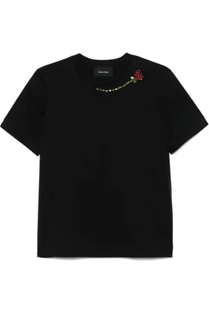 Simone Rocha Flower-embellished T-shirt
