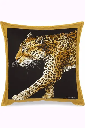 Dolce & Gabbana Medium Leopardo-print canvas cushion