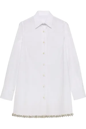 Prada Embroidered poplin shirt