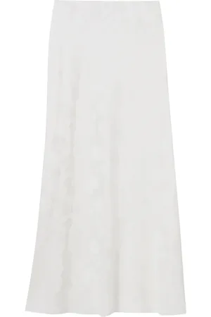 Claudie Pierlot Floral-embroidered midi skirt