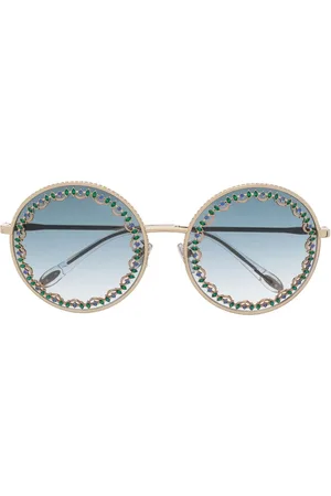 Chopard Crystal-embellished round-frame sunglasses