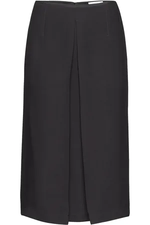 Salvatore Ferragamo Pleat-detail midi skirt