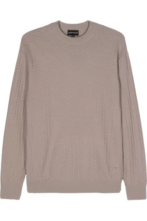 Emporio Armani 3D-knit cotton jumper