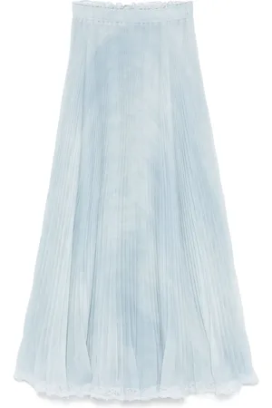 ERMANNO SCERVINO Lace-detail pleated midi skirt