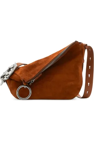 Burberry Asymmetric-design suede shoulder bag