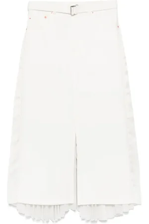 SACAI Pleated-back midi skirt