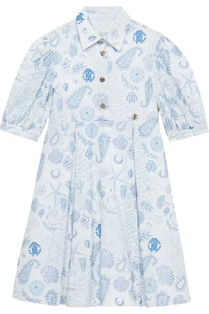 Roberto Cavalli Marine-print dress