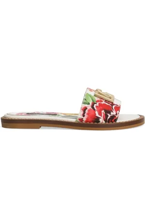 Dolce & Gabbana Floral-print slides