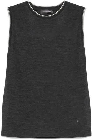 LORENA ANTONIAZZI Contrast-trim tank top