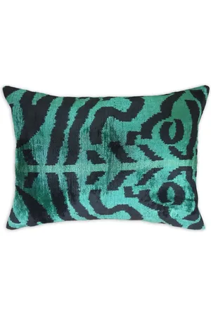 Les-Ottomans Abstract-print velvet cushion