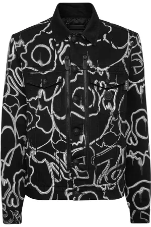 Philipp Plein Skull-print denim jacket