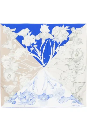 Salvatore Ferragamo Hydrangea print silk scarf