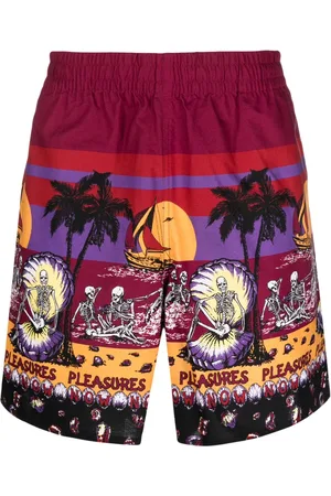 Pleasures Illustration-print cotton deck shorts