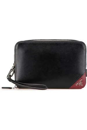 Prada 2000-2024 Saffiano Double Zip Travel Pouch clutch bag