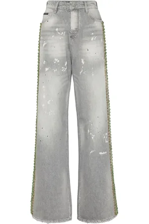 Philipp Plein Crystal-embellished jeans