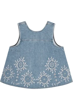 Ganni Open-back denim top