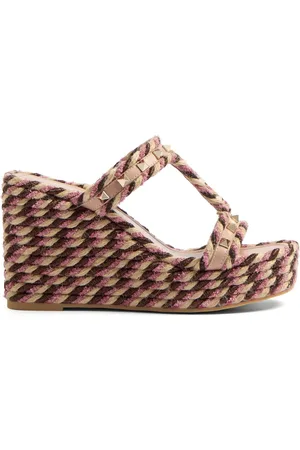 VALENTINO GARAVANI 90mm Rockstud wedge sandals