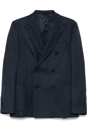 LARDINI Mini-check blazer