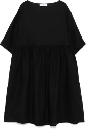 Gran Sasso Linen boat-neck mini dress
