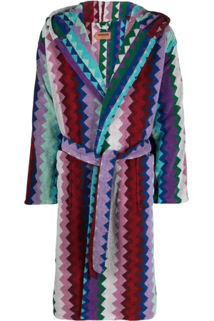 Missoni Zigzag-pattern terry-cloth bathrobe