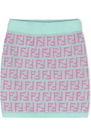 Fendi FF crochet-knit miniskirt