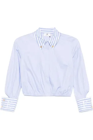 Elisabetta Franchi Striped-detail poplin shirt