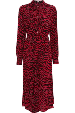 Karl Lagerfeld Animal-print maxi shirt dress