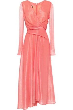 TALBOT RUNHOF Wrap-design midi dress