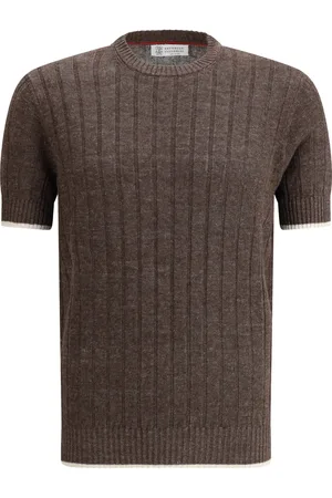 Brunello Cucinelli Ribbed-knit T-shirt