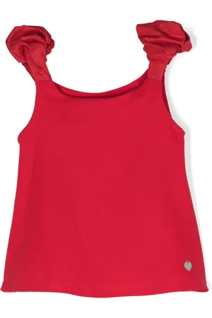 Lapin House Ruched-detail scoop-neck top