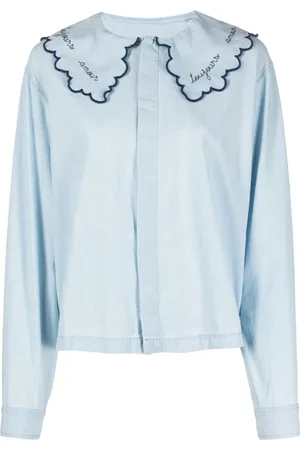 Maison Labiche Oversize-collar embroidered shirt